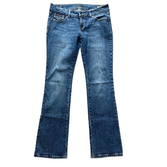Billabong Vintages 2000s Jeans Womens Blue Blend Cotton Low Rise Boot Cut Size 7 - Picture 1 of 5